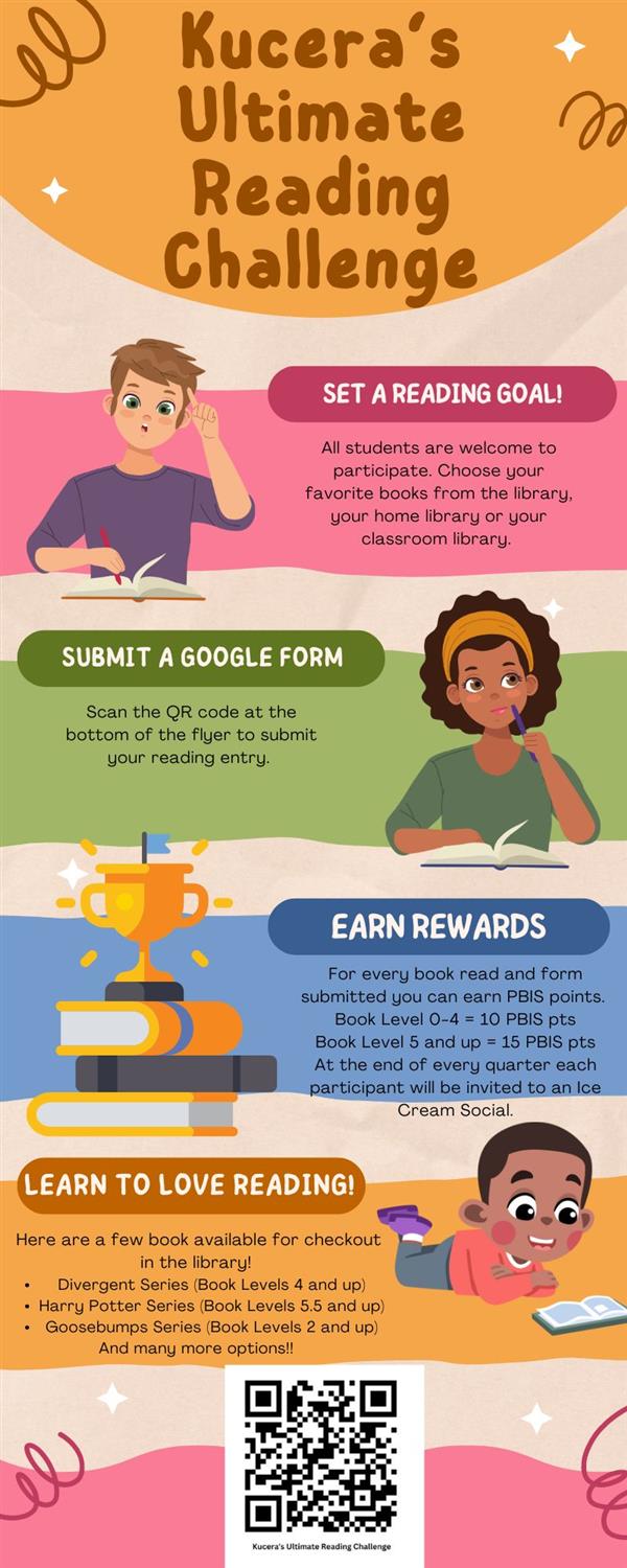 Reading challenge informational flyer